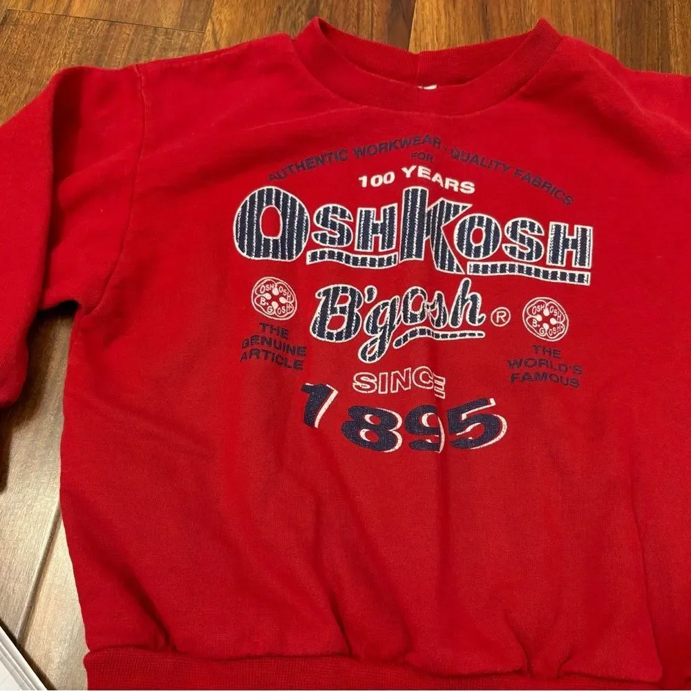 Osh Kosh B’Gosh Vintage Red Crewneck Sweatshirt